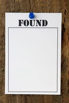 Found notice Stock Photos