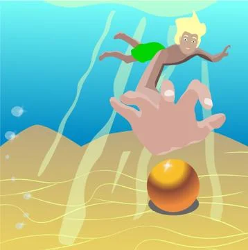 Found underwater 스톡 일러스트