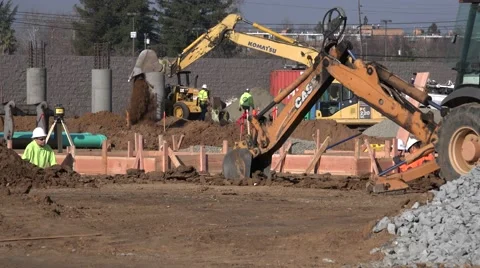 Foundation and underground work Stock Footage 46303613