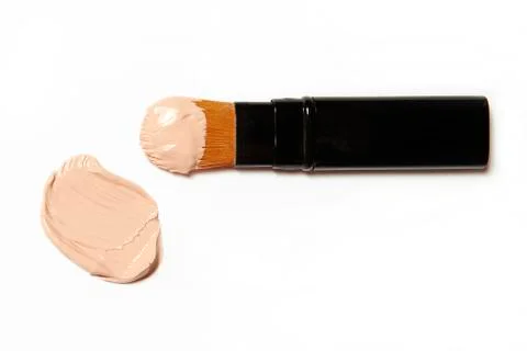 Foundation brush on white background Stock Photos