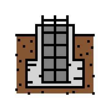 Foundation building structure color icon vector illustration Ilustración de archivo