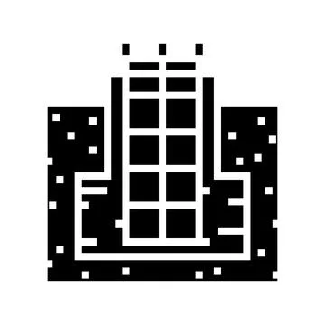 Foundation building structure glyph icon vector illustration Ilustración de archivo