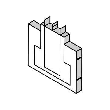 Foundation building structure isometric icon vector illustration Ilustración de archivo