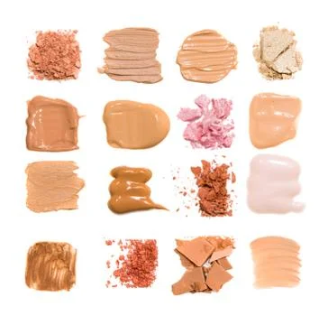 Foundation color sample on white background 写真素材