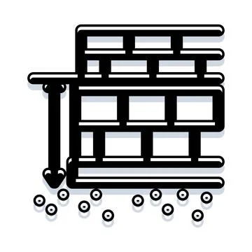 Foundation construction process with structural support and falling debris 스톡 일러스트
