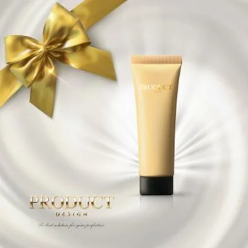 Foundation cream packaging design. Stock Illustration