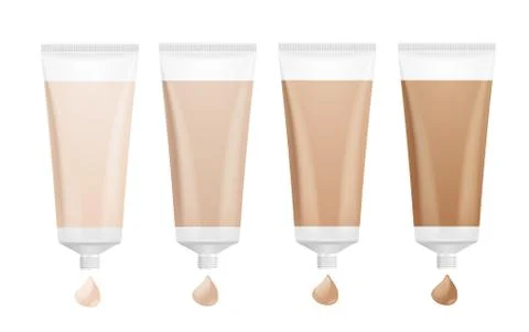 Foundation Cream Palette. Vector Illustrazione stock