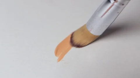 Foundation face make-up smudge Stock Footage 123154621