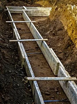 Foundation Forms for Concrete Stock-Fotos