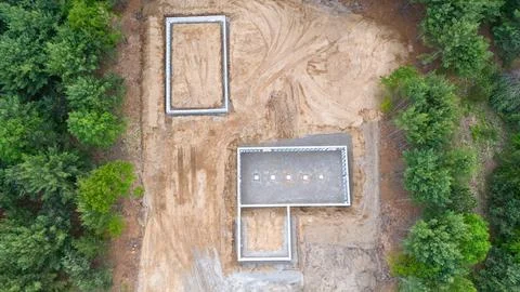 Foundation of a house Stock Photos