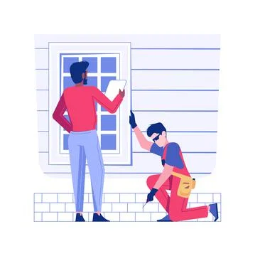 Foundation inspection isolated concept vector illustration. Stock Illustration