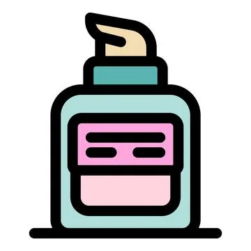Foundation makeup bottle with pump dispenser for cosmetics application 스톡 일러스트