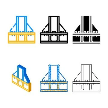 Foundation metallic frame color icon variations vector イラスト素材