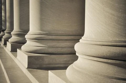 Foundation pillars Foto stock