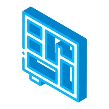 Foundation plan isometric icon vector illustration Ilustración de archivo