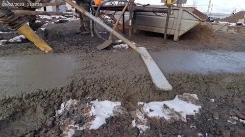 Foundation pouring Stock Footage 233527620