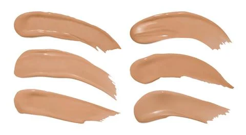 Foundation smudges. Make up concealer splash. Fashion vector swatch. Cosmetic Stock Illustration