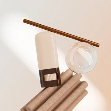 Foundation Stick packaging mockup Stock Illustration