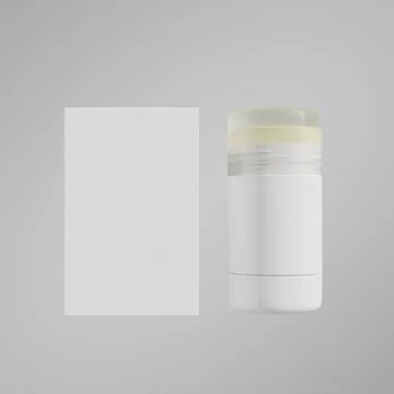 Foundation Stick packaging mockup, makeup twist up tube packaging mockup Illustrazione stock