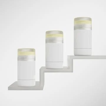 Foundation Stick packaging mockup, makeup twist up tube packaging mockup Stock Illustration