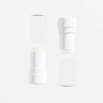 Foundation Stick packaging mockup, makeup twist up tube packaging mockup Stock Illustration