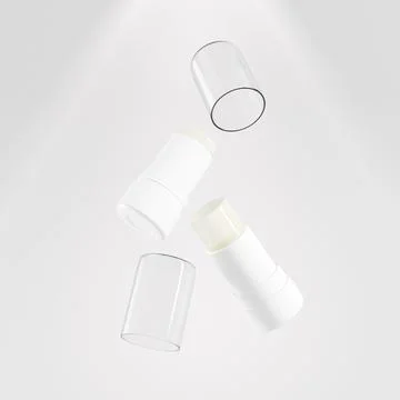 Foundation Stick packaging mockup, makeup twist up tube packaging mockup Illustrazione stock