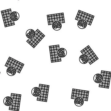 Foundation stone gravel component vector seamless pattern Stock Illustration