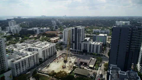 Foundation work on One Southside Park Stock Footage 239884405