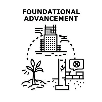 Foundational advancement vector concept for new business project 库存插图