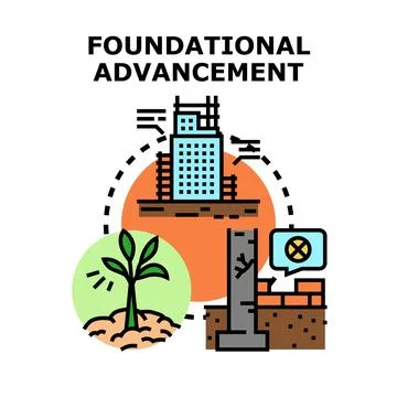 Foundational advancement vector concept for new business project 库存插图