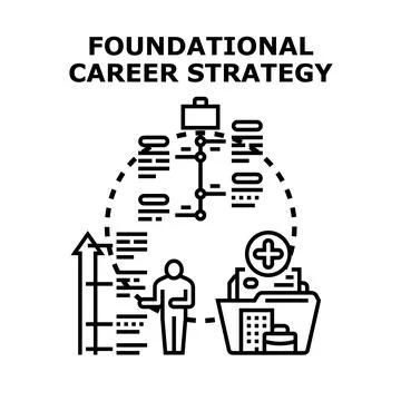 Foundational career strategy building future growth path イラスト素材