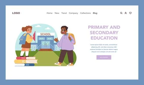 Foundational education concept. Flat vector illustration イラスト素材
