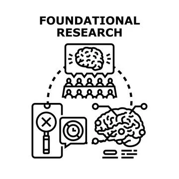 Foundational research concept for scientific knowledge development Illustrazione stock