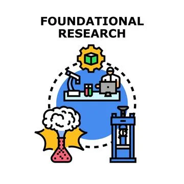 Foundational research conducting scientific experiments and developing know.. Stock-Illustration