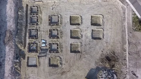 Foundations of bird's eye view Stock Footage 99597067