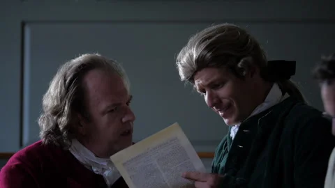 Founding Fathers &amp; Continental Congress. Declaration of Independence, July 4th Stock Footage 255303829