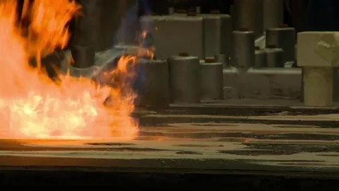 Foundry Castings Flame Wand Stock Footage 84615760