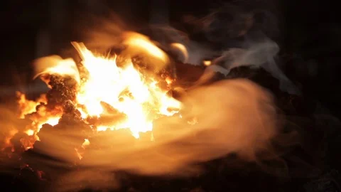 Foundry fire and coal Stock Footage 90934841