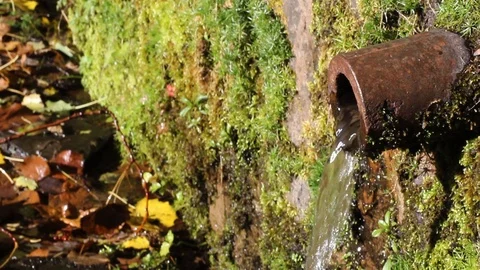 Fount Water Flowing Video stock 125702688