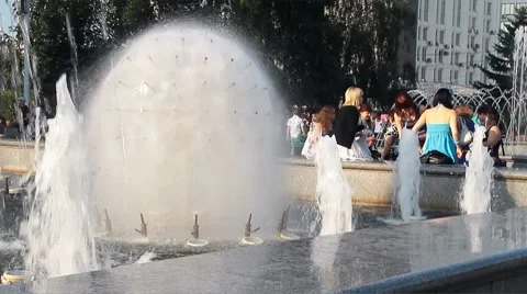 Fountain 050 Stock Footage 8692810