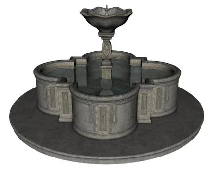 Fountain -3D render Stock Illustration