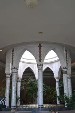 Fountain for ablution made of marble Stock Photos
