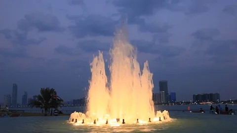 Fountain in Abu Dhabi 库存影片 70591017