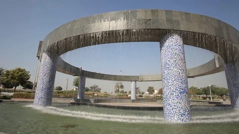 Fountain in Abu Dhabi, UAE Stock-Footage 70534641