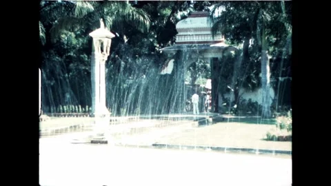 Fountain and Garden View Video stock 277976309