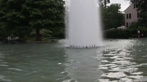 Fountain on Augusta square (Augusta platz). Baden-Baden. Germany Stock Footage 40402610