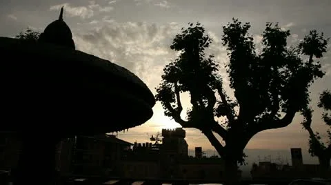 Fountain back light Vídeos de archivo 22280699