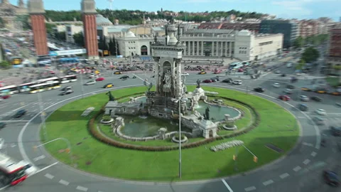 Fountain in Barcelona Stock Footage 106486430