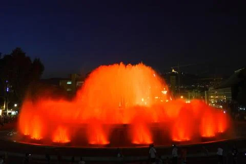 Fountain in Barcelona.Spain. Stock Photos
