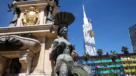 Fountain in Batumi Stock Footage 49953860